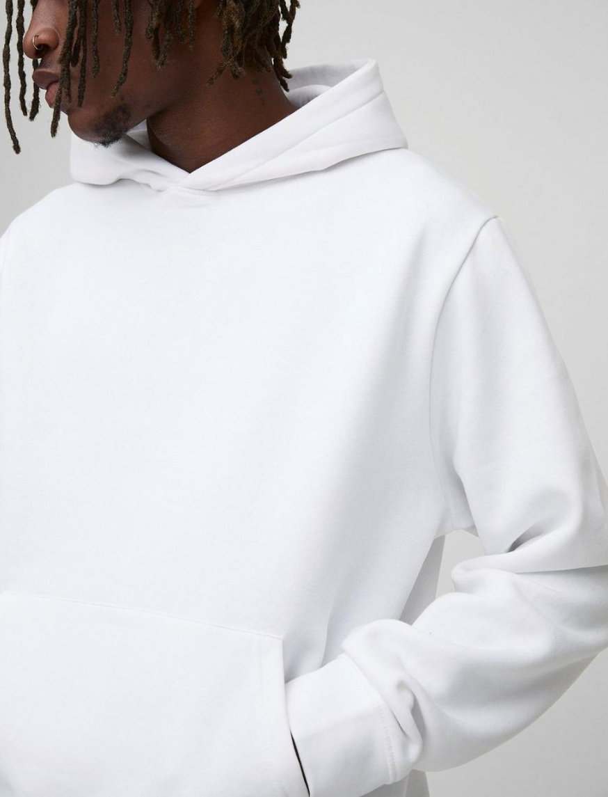 Schlichtes weißes Sweatshirt, Einheitsgröße