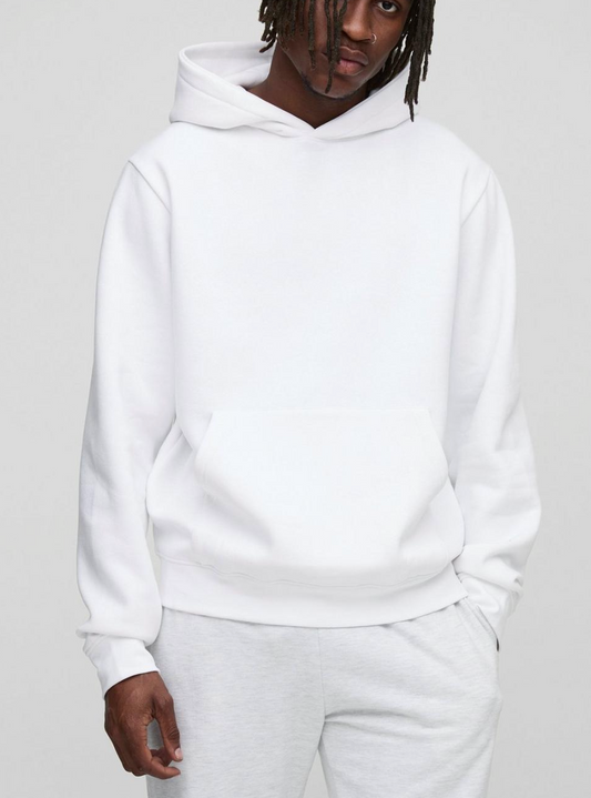 Schlichtes weißes Sweatshirt, Einheitsgröße